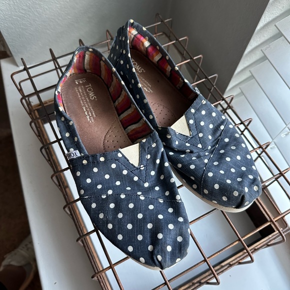 TOMS Alpargatas Navy Polka Dot - Picture 4 of 7
